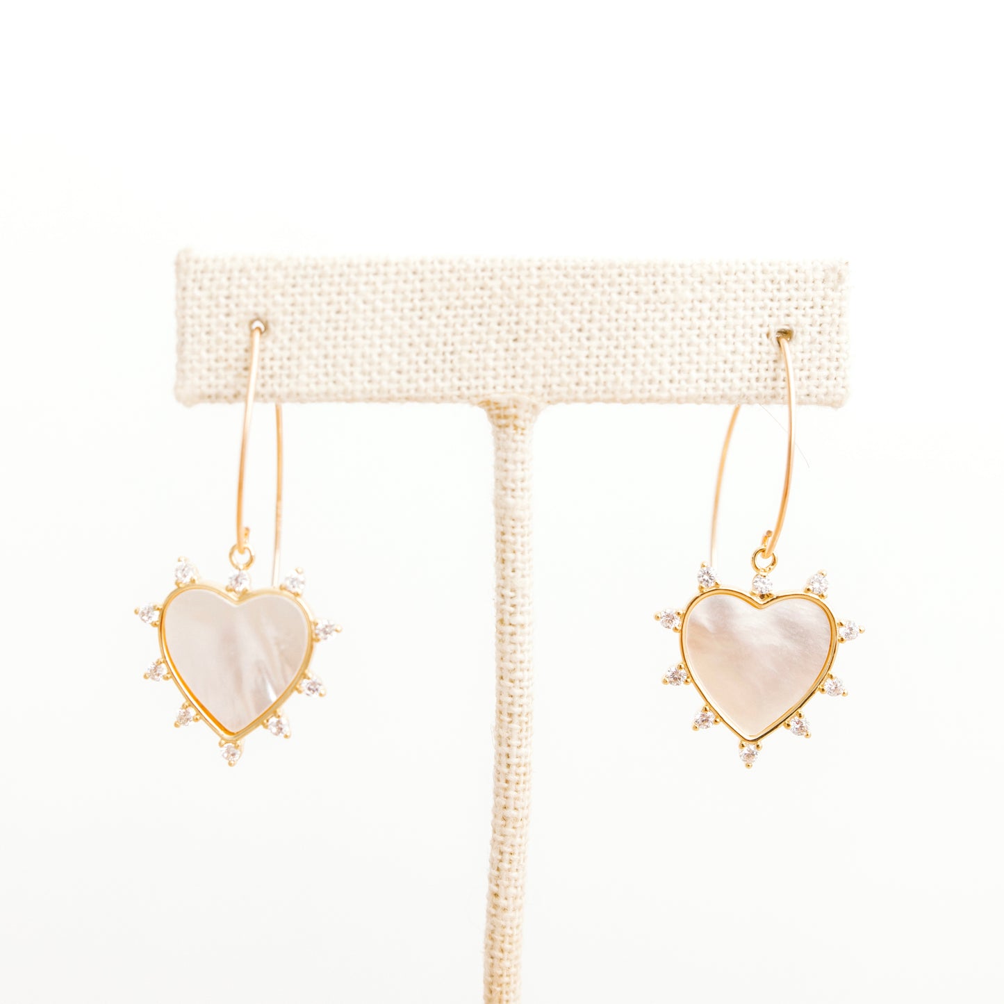 CZ Hearts - Mother of Pearl