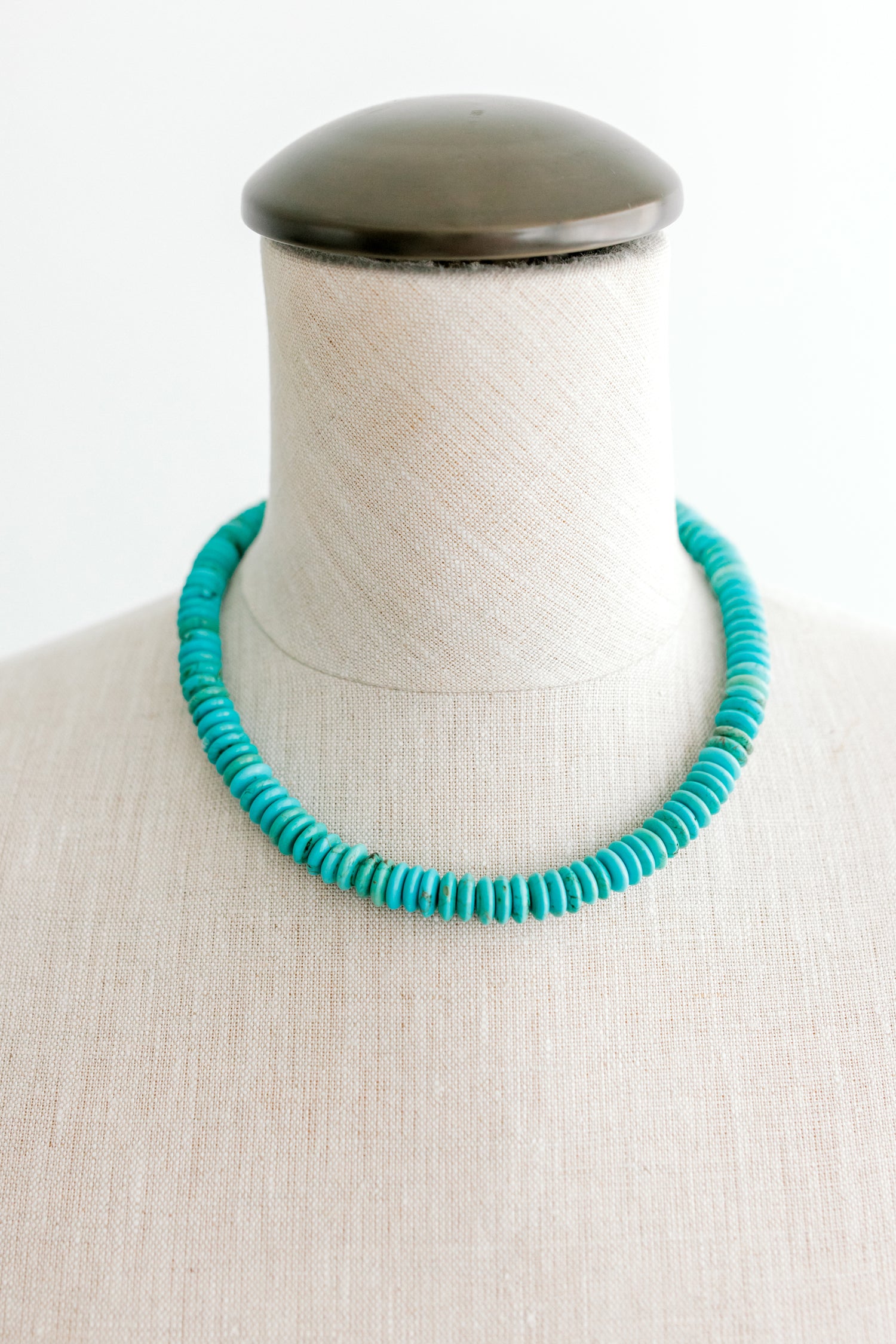 Turquoise 2024 disk necklace