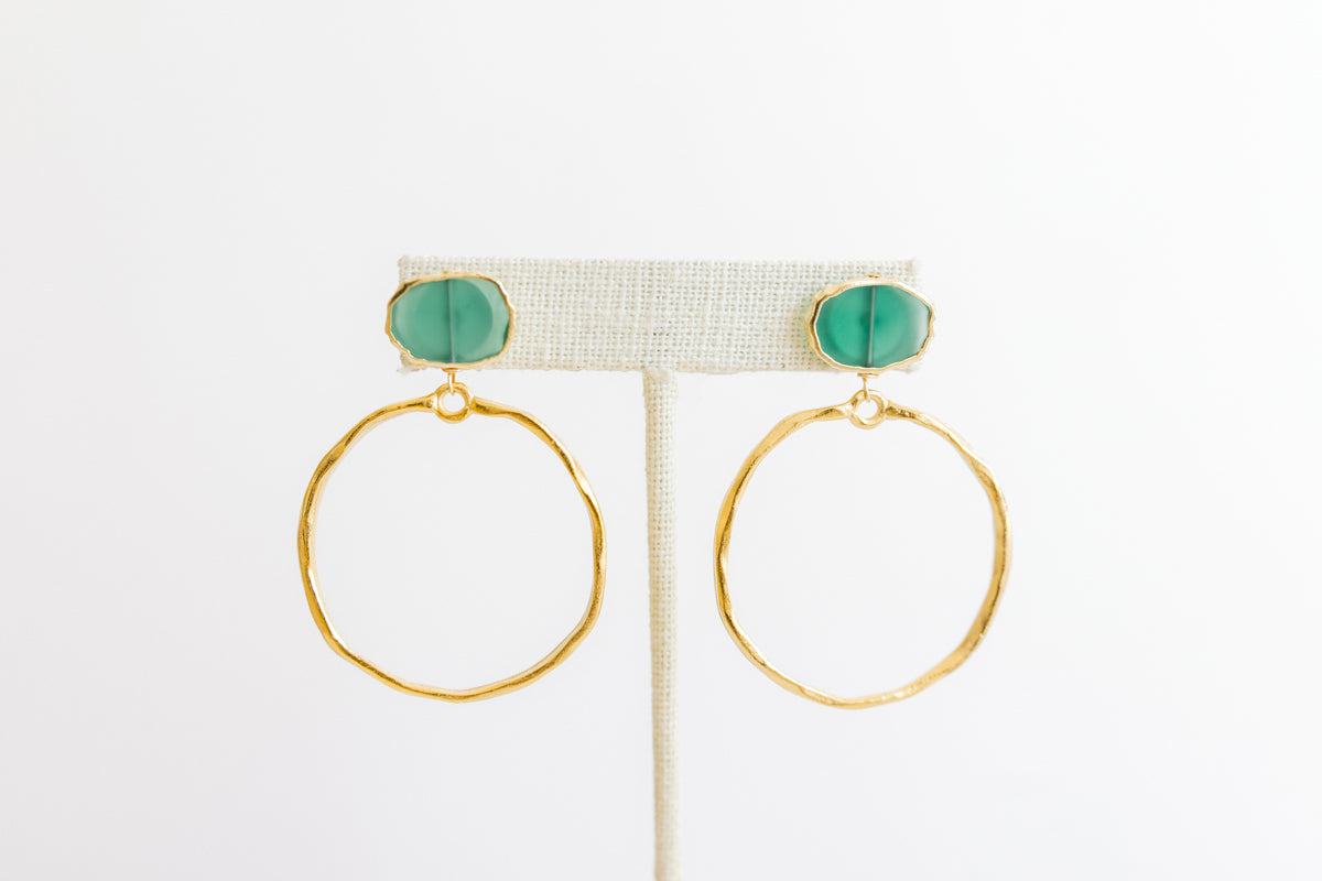 Hoops - Green Onyx