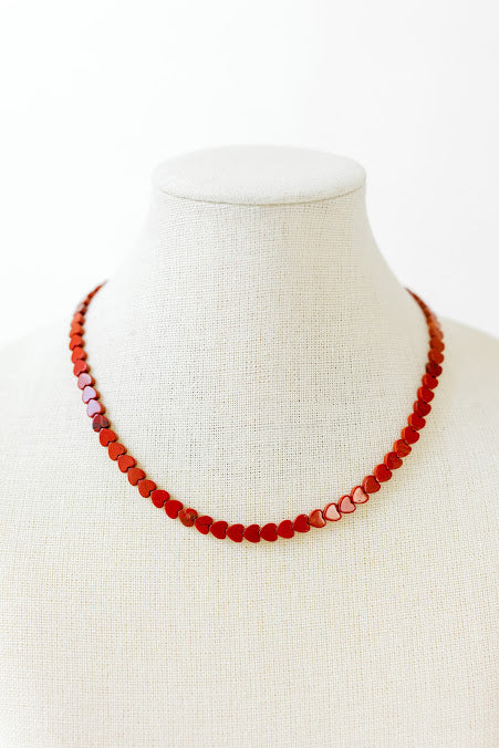 All Heart Necklace - Burnt Orange