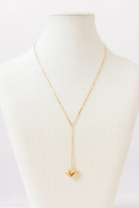 Y Necklace _ Puffy Heart