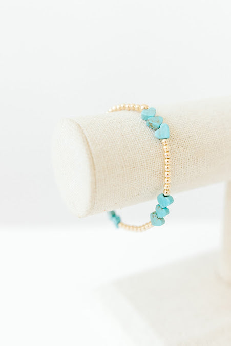 Half-hearted Bracelet - Turq