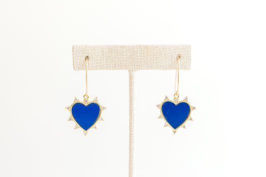 CZ Hearts - Lapis