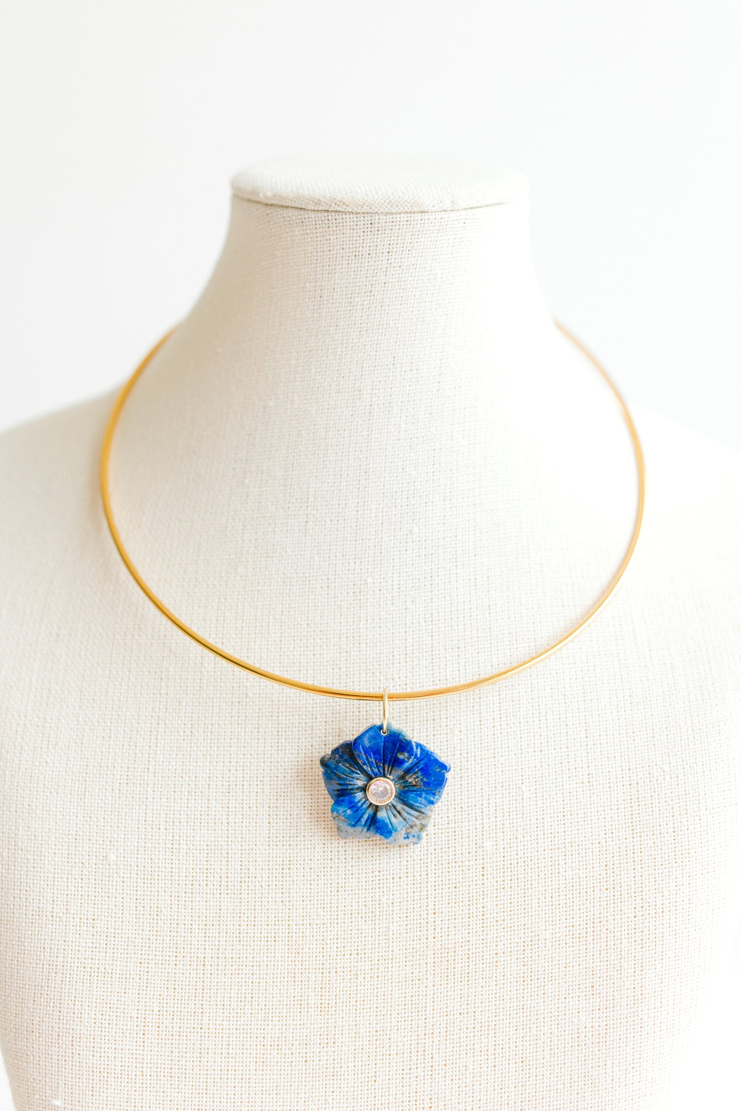Lapis Flower Pendant