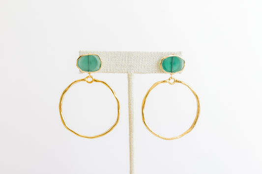 Hoops - Green Onyx