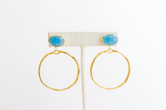 Hoops - Blue Chalcedony