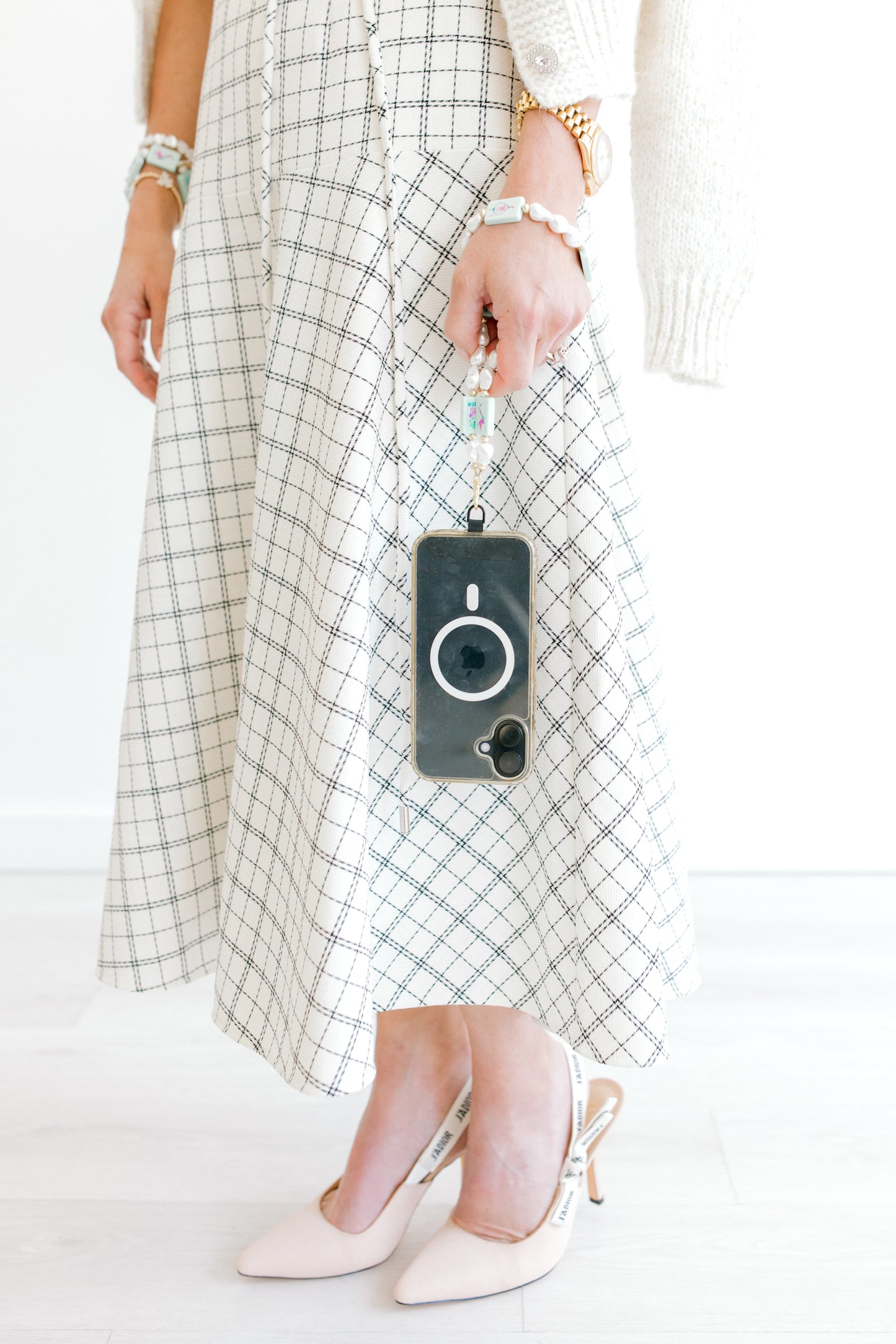 Oh My Wristlet - Pearl & Mint