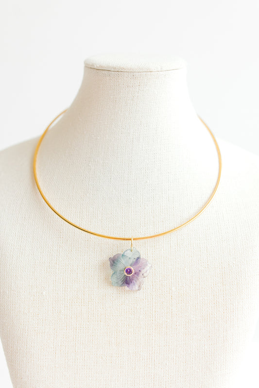 Carved Fluorite Flower