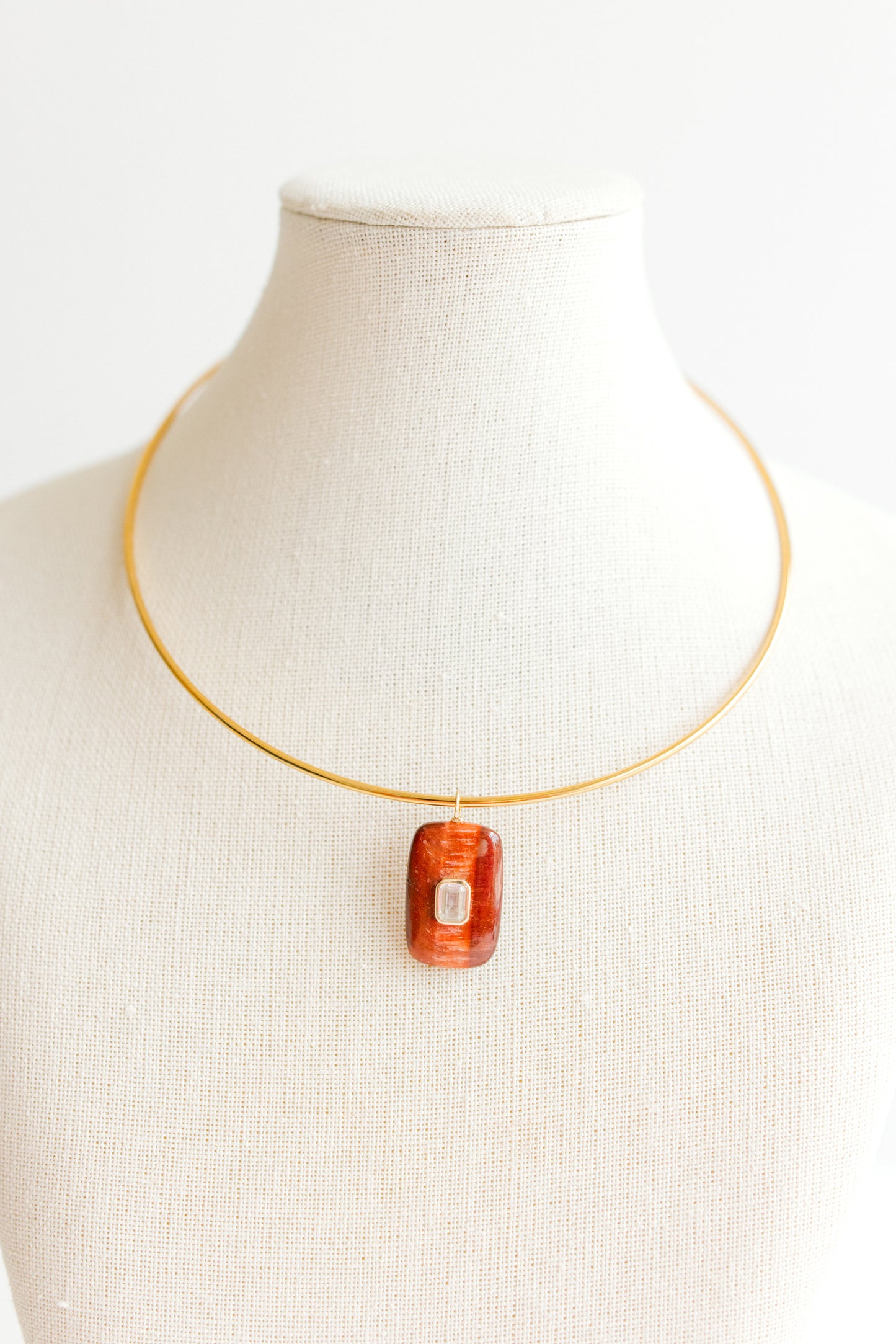 Tigers Eye Rectangle Pendant