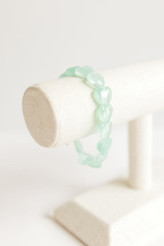 Mint Heart Bracelet